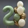 Numero con bouquet de globos helio