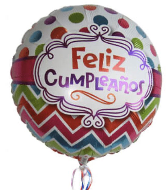 Globo 8" Feliz cumpleaños helio